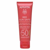 Apivita Bee Sun Safe Αντηλιακή Κρέμα Προσώπου Κατά των Πανάδων και των Ρυτίδων με Χρώμα Spf50 Golden 50 ml