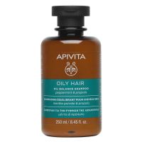Apivita Oily Hair Σαμπουάν για τη Ρύθμιση της Λιπαρότητας με Μέντα και Πρόπολη 250 ml