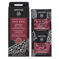Apivita Express Beauty Μάσκα Προσώπου Αντιρυτιδική και Συσφιγκτική με Σταφύλι 2x8 ml
