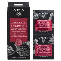 Apivita Express Beauty Μάσκα Προσώπου για Λάμψη και Αναζωογόνηση με Ρόδι 2x8 ml