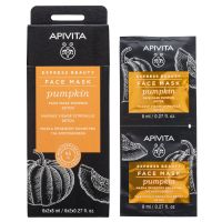Apivita Express Beauty Μάσκα Προσώπου για Αποτοξίνωση με Κολοκύθα 2x8 ml
