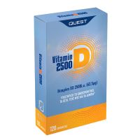 Quest Vitamin D3 2500iu Συμπλήρωμα Διατροφής για την Υποστήριξη του Ανοσoποιητικού 120 ταμπλέτες