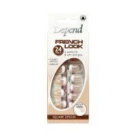 Depend French Look Πρόσθετα Νύχια Γαλλικό Κοντό Σχήμα Beige 24 νύχια