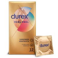 Durex Real Feel Προφυλακτικά με Φυσική Αίσθηση Δέρματος 12 τμχ