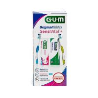 Gum Set 4τμχ Sensivital Οδοντόκρεμα 75ml & Original White Οδοντόκρεμα 75ml & Technique+ Compact Οδοντόβουρτσα Medium & Technique+ Compact Οδοντόβουρτσα Soft