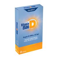 Quest Vitamin D3 2500iu Συμπλήρωμα Διατροφής για την Υποστήριξη του Ανοσoποιητικού 60 ταμπλέτες
