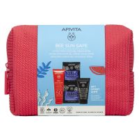 Apivita Bee Sun Safe Set με Αντηλιακή Ενυδατική Κρέμα Τζελ Προσώπου Spf50 50 ml και Δώρο Μάσκα Προσώπου 2 x 8 ml και Black Detox Cleansing Gel 50 ml