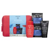 Apivita Bee Sun Safe Set με Dry Touch Λεπτόρρευστη Αντηλιακή Κρέμα Προσώπου Spf50 50 ml και Δώρο Μάσκα Προσώπου 2 x 8 ml και Black Detox Cleansing Gel 50 ml
