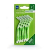Intermed Ergonomic InterBrush Μεσοδόντια Βουρτσάκια 0.8 mm Πράσινα 5 τμχ