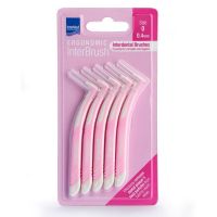 Intermed Mini Ergonomic InterBrush Μεσοδόντια Βουρτσάκια 0.4mm Ροζ 5 τμχ
