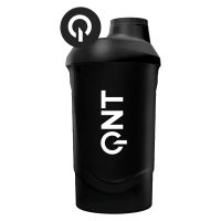 QNT It's on Πλαστικό Shaker Ανάμειξης Ροφημάτων σε Χρώμα Black Smoke 600 ml