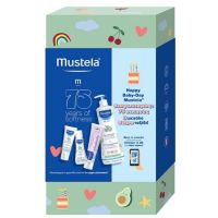 Mustela Happy Baby-Day Set με Gentle Cleansing Gel 750 ml, Κρέμα Αλλαγής Πάνας 100 ml, Hydra Bebe Facial Cream 40 ml και Δώρο Hydra Bebe Body Lotion 50ml