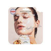 Kocostar Waffle Sheet Μάσκα Προσώπου για Βελτίωση της Υφής του Δέρματος για Λιπαρές Επιδερμίδες Strawberry 38 gr