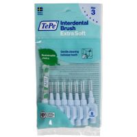 TePe Interdental Brush Extra Soft Μεσοδόντια Βουρτσάκια Γαλάζιο (Mέγεθος 3) 0.6mm 8 τμχ
