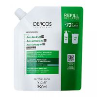 Vichy Dercos Anti-Dandruff DS Eco Refill Αντιπιτυριδικό Σαμπουάν για Κανονικά - Λιπαρά Μαλλιά Ανταλλακτικό 390 ml