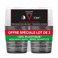 Vichy Homme Set Με 72h Αποσμητικό Roll-On Για Έντονη Εφίδρωση 50ml 2τμχ