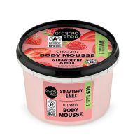 Organic Shop Strawberry Yoghurt Mousse Σώματος με Βιολογική Φράουλα & Πρωτεΐνες Γάλακτος 250 ml