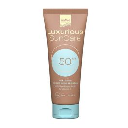 Luxurious Sun Care Silk Cover Αντηλιακή Κρέμα Προσώπου Με Χρώμα Spf50 Bronze 75ml