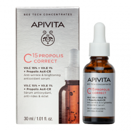 Apivita Bee Tech Concentrates C15 Propolis Correct Serum Αντιρυτιδικός & Αντιοξειδωτικός Ορός Λάμψης 30 ml Apivita Bee Tech Concentrates C15 Propolis Correct Serum Αντιρυτιδικός & Αντιοξειδωτικός Ορός Λάμψης 30 ml