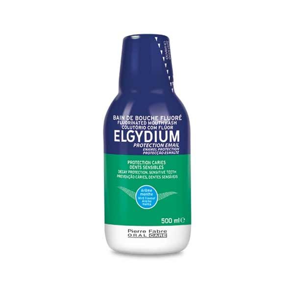 Elgydium Φθοριούχο Διάλυμα Για Στοματικές Πλύσεις Κατά Της Τερηδόνας Για Ευαίσθητα Δόντια Με Γεύση Μέντας 500ml