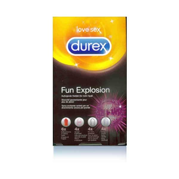 Durex Fun Explosion Προφυλακτικά 4 ειδών 18τμχ