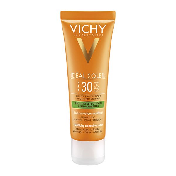 Vichy Ideal Soleil Αντηλιακή Κρέμα Προσώπου (Ατέλειες, Πόροι, Γυαλάδα) Για Μικτό/Λιπαρό Δέρμα Spf30 50ml