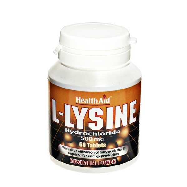 Health Aid L-Lysine Hydrochloride 500mg 60 Ταμπλέτες
