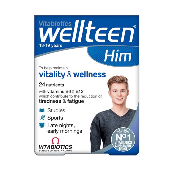 Vitabiotics Wellteen Him Πολυβιταμίνη Για Αγόρια 13-19 Ετών 30 Ταμπλέτες