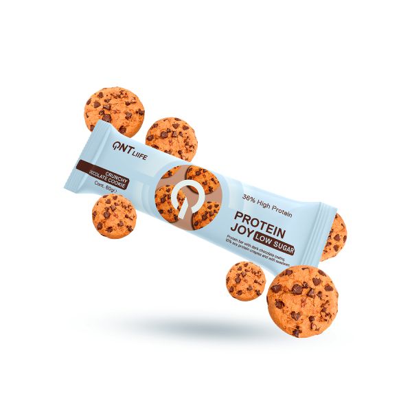 QNT Protein Joy Μπάρα Πρωτεΐνης Χαμηλή Σε Σάκχαρα Με Γεύση Cookie & Cream 60g
