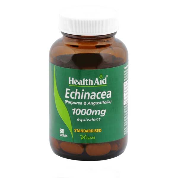 Health Aid Echinacea 1000mg Vegan 60 Ταμπλέτες