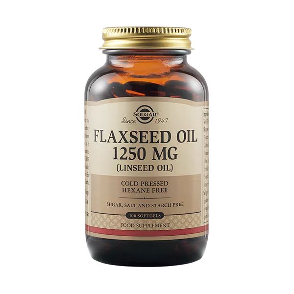 Solgar Flaxseed Oil 1250 mg (Linseed Oil) Cold Pressed 100 Μαλακές Κάψουλες