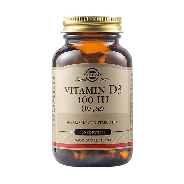 Solgar Vitamin D3 400 IU (10 mcg) 100 Μαλακές Κάψουλες