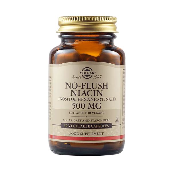 Solgar No-Flush Niacin 500 mg 50 Φυτικές Κάψουλες