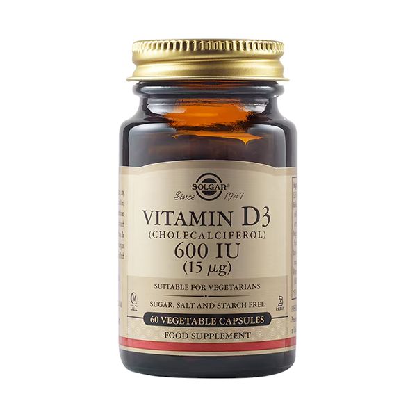 Solgar Vitamin D3 (Cholecalciferol) 600 IU (15 mcg) 60 Φυτικές Κάψουλες