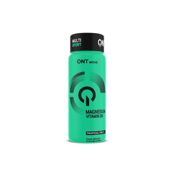 QNT Move Multi Sport Shot Magnesium Vitamin B6 Συμπλήρωμα Διατροφής με Γεύση Tropical Fruit 80 ml