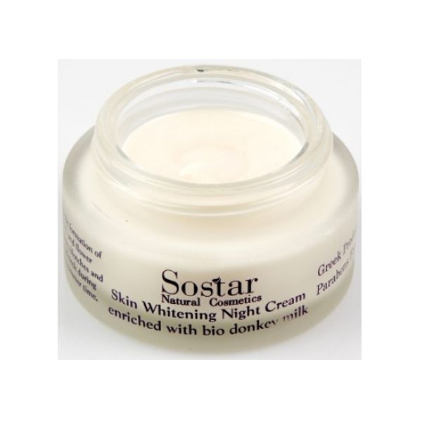 Sostar "Το Γάλα" Λευκαντική Κρέμα Νυκτός Προσώπου Με Βιολογικό Γάλα Γαϊδούρας 50ml