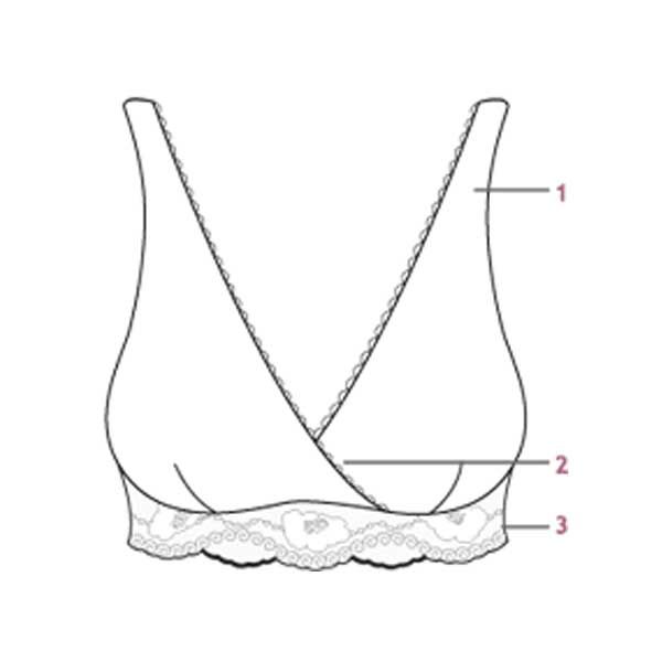 Carriwell Organic Crossover Nursing Bra Δαντελένιο Σουτιέν Εγκυμοσύνης & Θηλασμού Λευκό XL