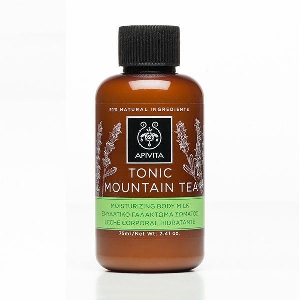 Apivita Tonic Mountain Tea Ενυδατικό Γαλάκτωμα Σώματος Travel Size 75ml