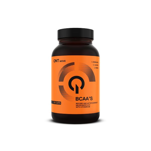 QNT Move BCAA'S + vit. B-6 Συμπλήρωμα Διατροφής για Μυϊκή Συντήρηση και Απόδοση Πριν και Μετά την Άσκηση 100 Κάψουλες