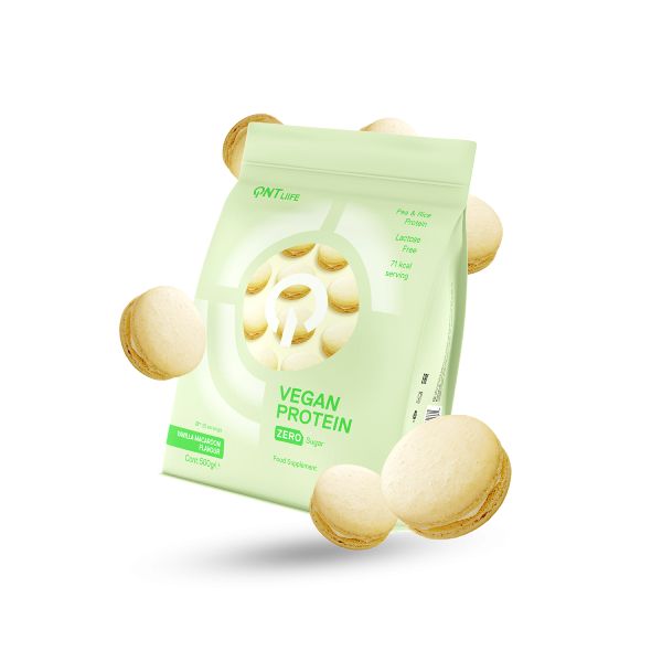 QNT Liife Vegan Protein Πρωτεΐνη με Γεύση Vanilla Macaroon 500 gr