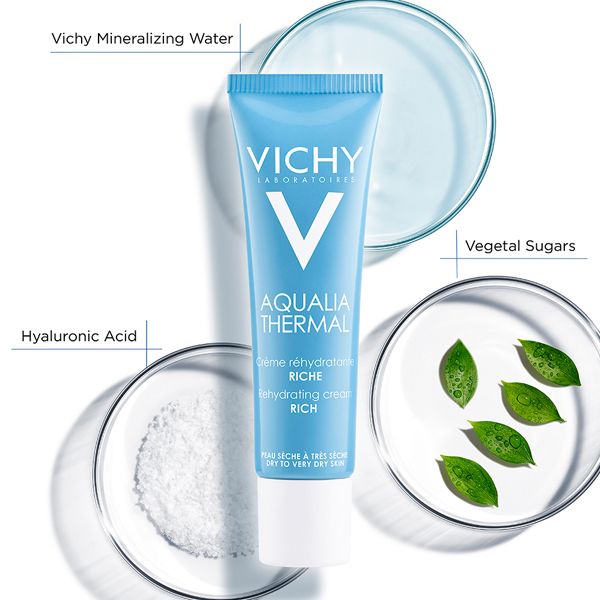 Vichy Aqualia Thermal Ενυδατική Κρέμα Προσώπου Για Ξηρό/Πολύ Ξηρό Δέρμα 30ml