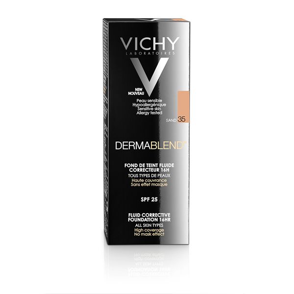 Vichy Dermablend Διορθωτικό Make-up Με Λεπτόρρευστη Υφή Για Ματ Αποτέλεσμα Spf35 35 Sand 30ml