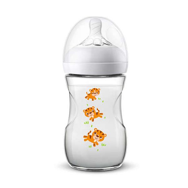 Avent Natural Πλαστικό Μπιμπερό Με Θηλή Σιλικόνη 1m+ 260ml