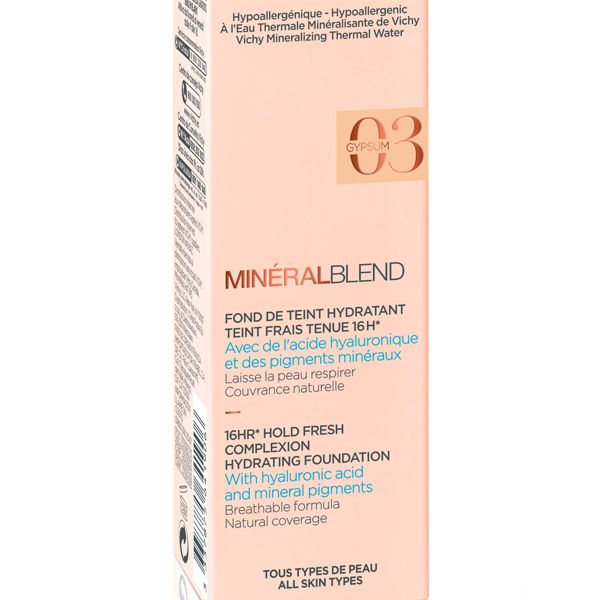 Vichy Mineralblend Ενυδατικό Make-up 16 Ωρών Λεπτόρρευστης Υφής Για Όλες Τις Επιδερμίδες 03 Gypsum 30ml