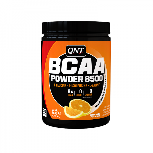 QNT BCAA 8500 Συμπλήρωμα Διατροφής Με Γεύση Πορτοκάλι Για Μυϊκή Συντήρηση & Απόδοση 350g