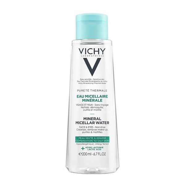Vichy Purete Thermale Mineral Νερό Καθαρισμού & Ντεμακιγιάζ Micellaire Με Μεταλλικά Στοιχεία Για Μικτό/Λιπαρό Δέρμα 200ml