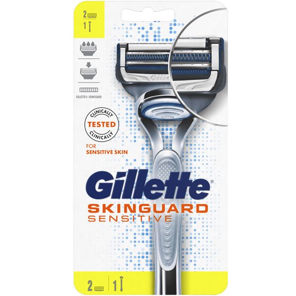 Gillette Skinguard Sensitive Ξυριστική Μηχανή & 2 Ανταλλακτικά