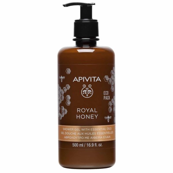 Apivita Royal Honey Κρεμώδες Αφρόλουτρο με Μέλι και Αιθέρια Έλαια Eco Pack 500ml