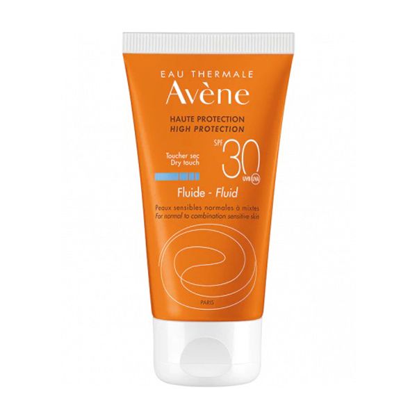 Avene Solaire Dry Touch Λεπτόρρευστη Αντηλιακή Κρέμα Προσώπου Για Κανονικό/Μικτό Δέρμα Spf30 50ml