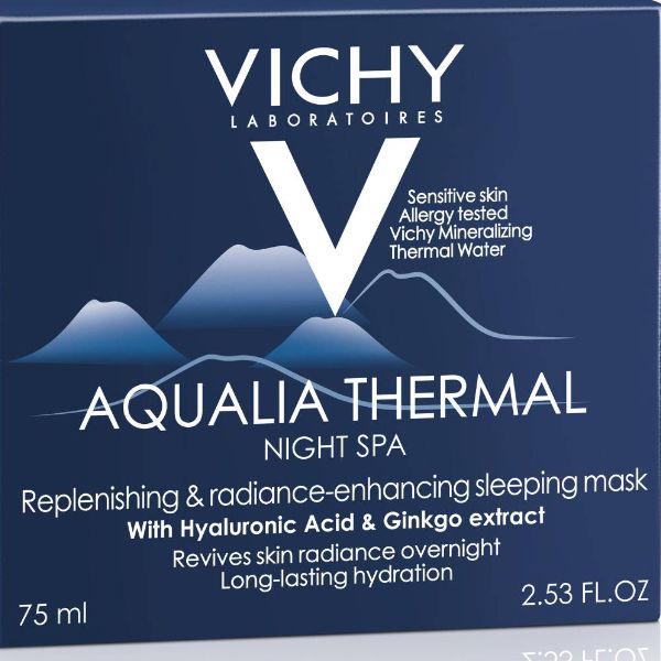 Vichy Aqualia Thermal Night Spa Ενυδατική Κρέμα Προσώπου Νύχτας & Μάσκα 2 Σε 1 Για Ευαίσθητο/Αφυδατωμένο Δέρμα 75ml